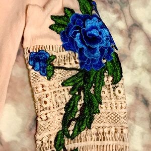 Solaris Style lace and Embroidery Blouse